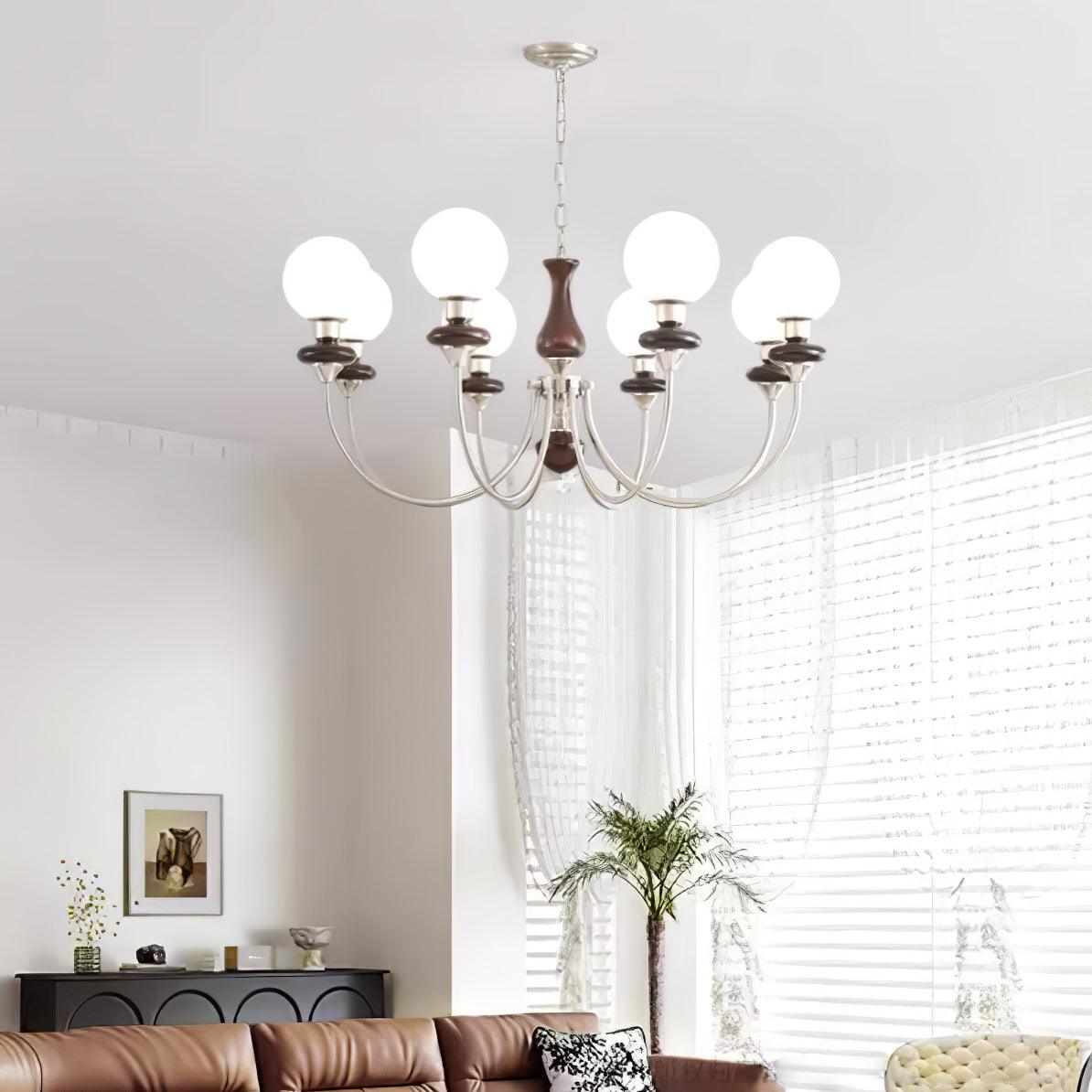 Retro Monique Curated Mouth-Blown Frosted Glass – illuminated warm ambiance setting