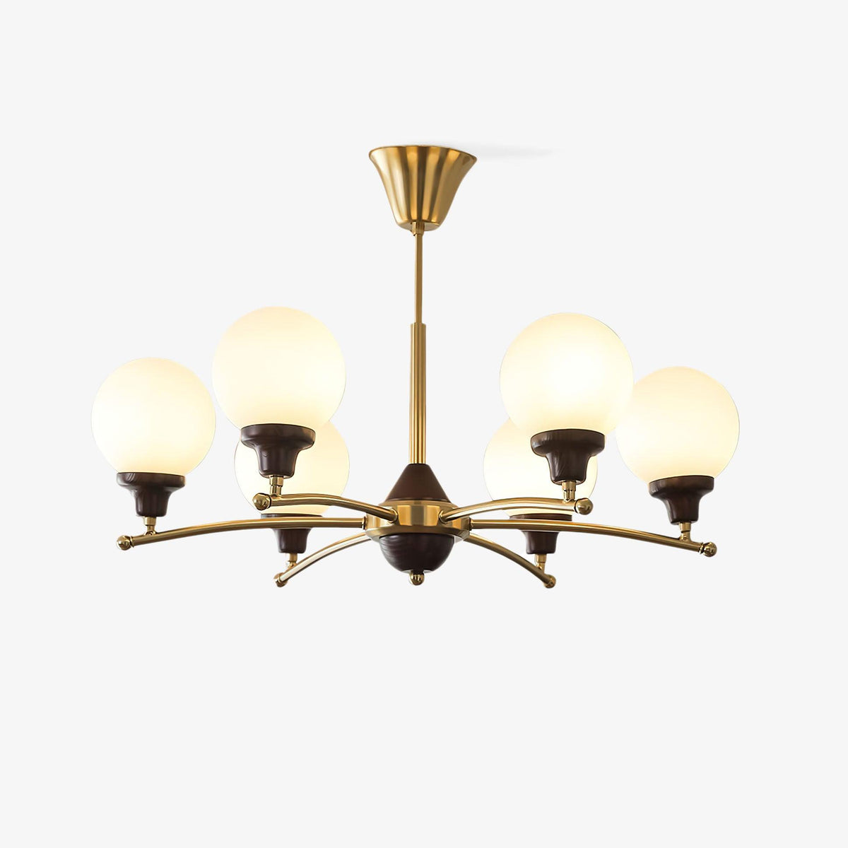 Walnut Glass Ball Curated Mouth-Blown Frosted Gl – Mouth-Blown Frosted Glass Chandelier