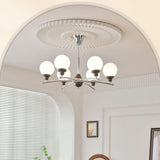 Walnut Glass Ball Curated Mouth-Blown Frosted Gl – unlit natural material contrast