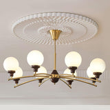 Walnut Glass Ball Curated Mouth-Blown Frosted Gl – 8 Heads Size:  ∅ 35.4 x H 17.7  Dia 90cm finish configuration