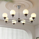 Walnut Glass Ball Curated Mouth-Blown Frosted Gl – 8 Heads Size:  ∅ 35.4 x H 17.7  Dia 90cm finish configuration #1