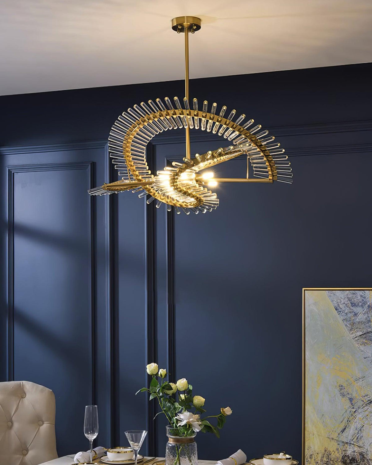 Waltz Art Chandelier – Ambient Illumination in Luxury Interior Setting View 6