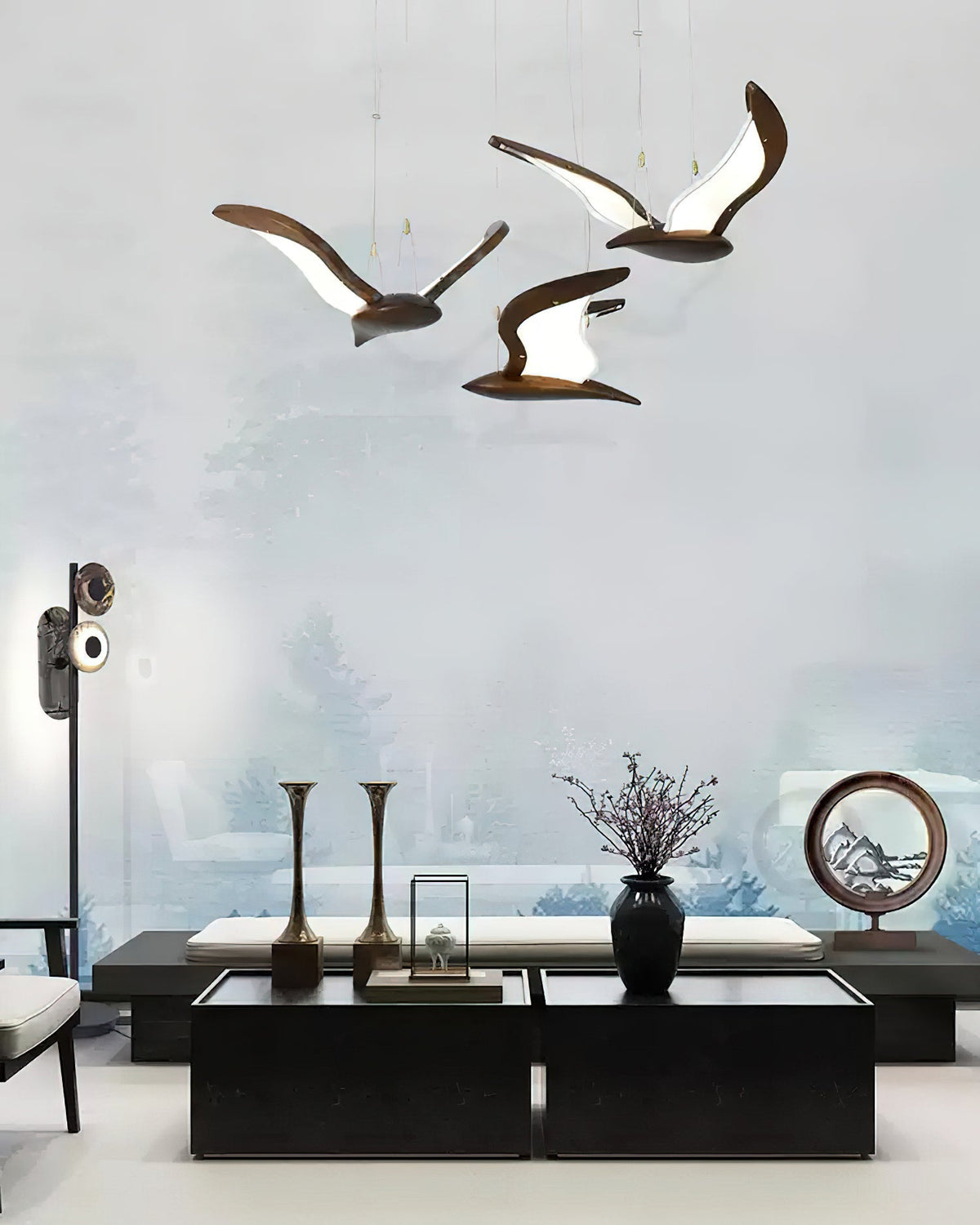 Modern Warbler Chandelier – Ambient Illumination in Luxury Interior Setting View 14