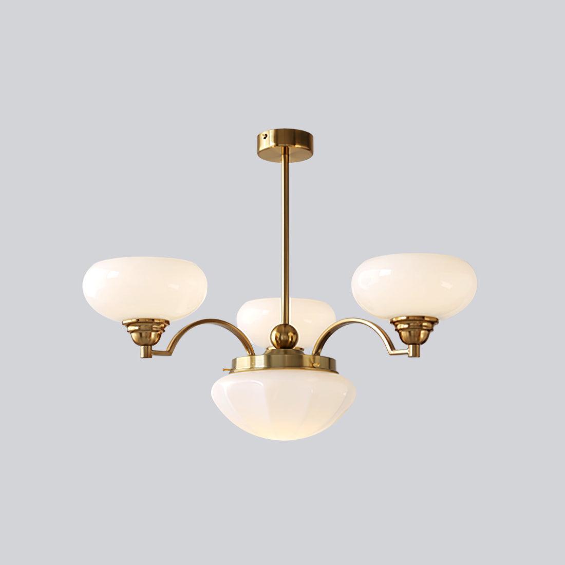 Warre Curated Mouth-Blown Frosted Glass Chandeli – dimensional scale reference #1