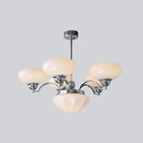 Warre Curated Mouth-Blown Frosted Glass Chandeli – structural canopy joint detail #1