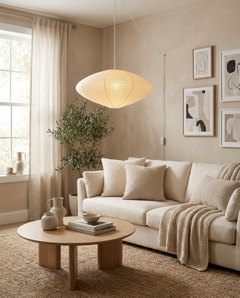Washi Paper Swag Curated Washi Paper Pendant Lig