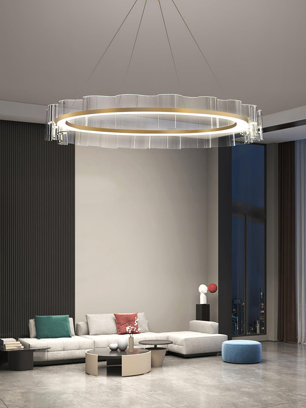 Water Wave Glass Curated Mouth-Blown Frosted Gla
