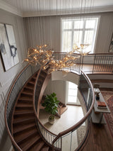 Wave Floating Leaf Chandelier – Ambient Illumination in Luxury Interior Setting View 6