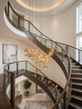 Wave Floating Leaf Chandelier – Ambient Illumination in Luxury Interior Setting View 5