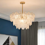 Wave Pearl Curated Mouth-Blown Frosted Glass Cha warm illuminated room view