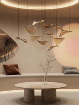 Wave Floating Leaf Chandelier – Ambient Illumination in Luxury Interior Setting View 7