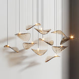 Wave Floating Leaf Chandelier – Ambient Illumination in Luxury Interior Setting View 8