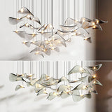 Wave Floating Leaf Chandelier – Ambient Illumination in Luxury Interior Setting View 14