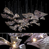 Wave Floating Leaf Chandelier – Ambient Illumination in Luxury Interior Setting View 15