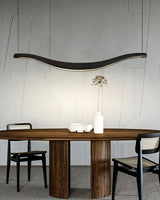 Waveform Curated Optical Acrylic Chandelier – handcrafted surface texture