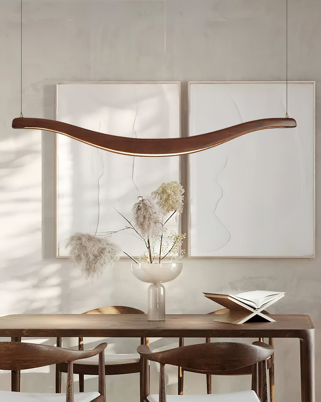 Waveform Curated Optical Acrylic Chandelier – side angled contour profile