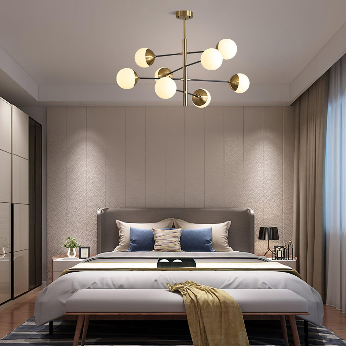 Modern Waverly Chandelier – Handcrafted Material Texture and Detail View