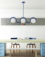 Wavora Curated Iron & Glass Chandelier – structural canopy joint detail