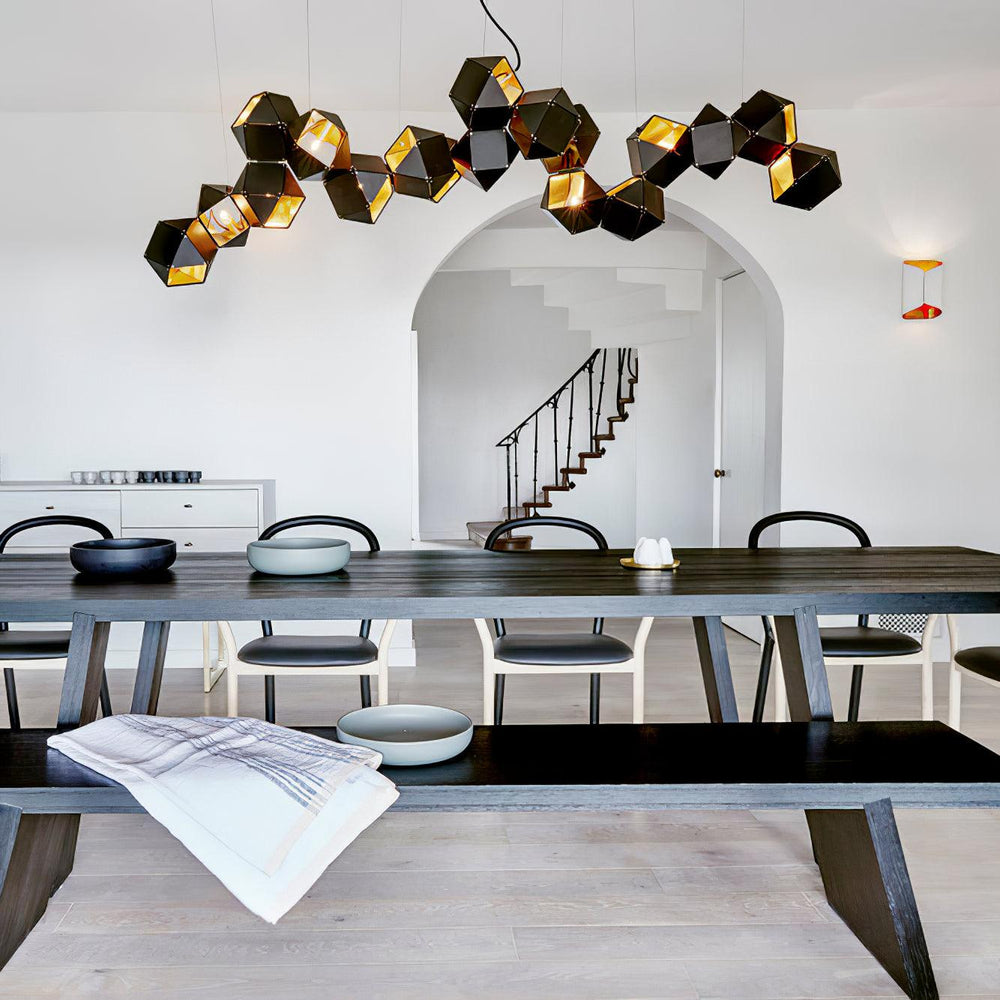 Facet Modular Curated Solid Brass Chandelier