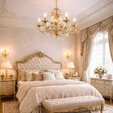 White Rose Crystal Chandelier – Ambient Illumination in Luxury Interior Setting View 5