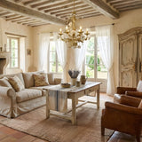 White Rose Crystal Chandelier – Ambient Illumination in Luxury Interior Setting View 3