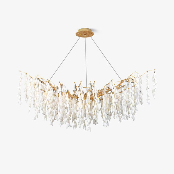 White Jade Branch Brass Curated Solid Brass Chan