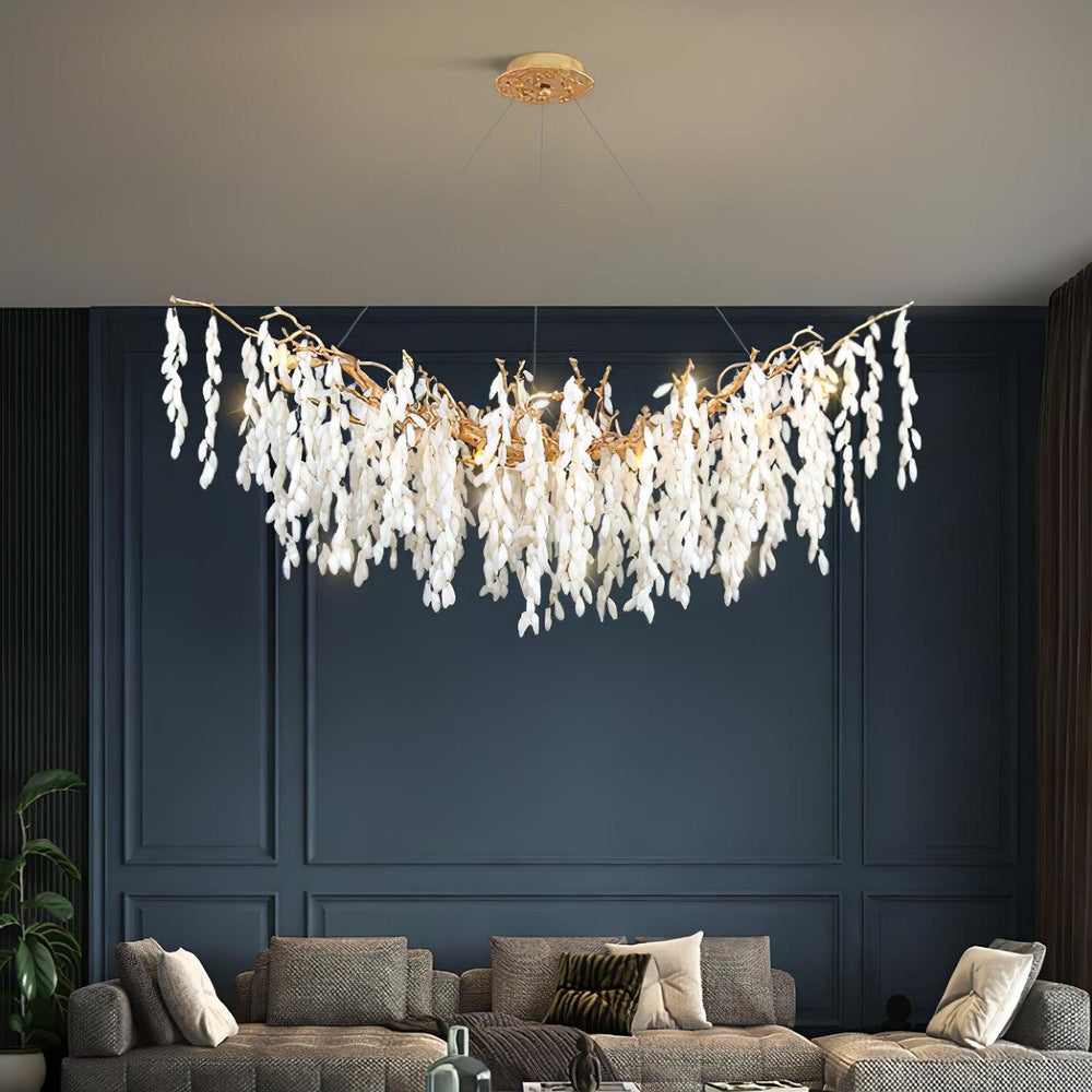 White Jade Branch Brass Curated Solid Brass Chan