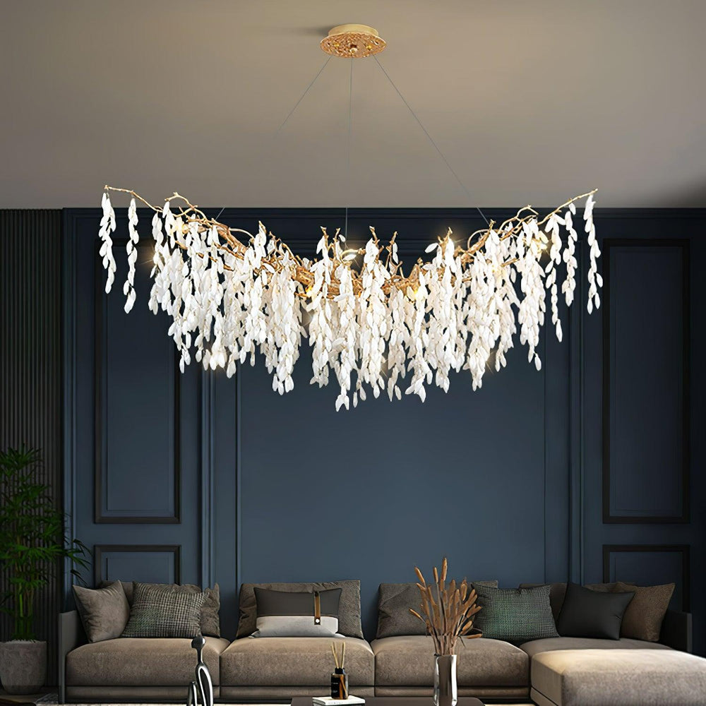 White Jade Branch Brass Curated Solid Brass Chan