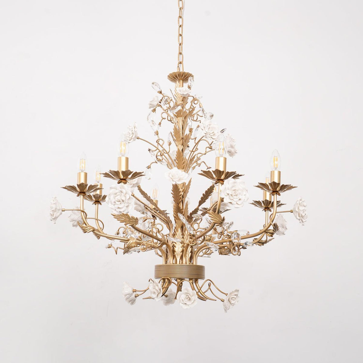 White Rose Crystal Curated K9 Bohemian Crystal C – structural canopy joint detail