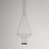 Geometric Lines Curated Iron & Glass Chandelier – architectural ceiling profile #1