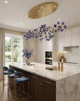 Wistera Curated Hand-Thrown Ceramic Chandelier – dimensional scale reference