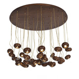 Wood Pumpkin Cluster Chandelier – Ambient Illumination in Luxury Interior Setting View 29