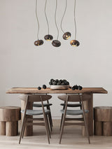Wood Pumpkin Cluster Chandelier – Ambient Illumination in Luxury Interior Setting View 14