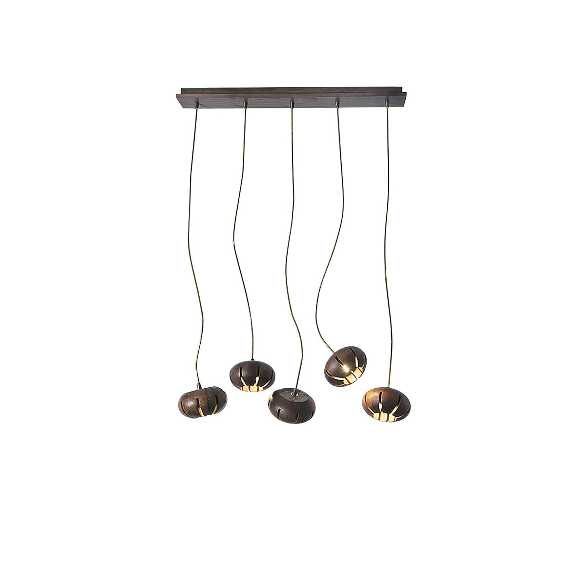 Wood Pumpkin Cluster Chandelier – Ambient Illumination in Luxury Interior Setting View 17
