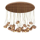 Wood Pumpkin Cluster Chandelier – Ambient Illumination in Luxury Interior Setting View 28