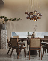 Wood Pumpkin Cluster Chandelier – Ambient Illumination in Luxury Interior Setting View 7