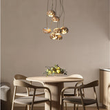 Wood Pumpkin Cluster Chandelier – Handcrafted Material Texture and Detail View