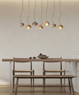 Wood Pumpkin Cluster Chandelier – Ambient Illumination in Luxury Interior Setting View 8