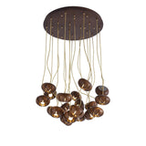 Wood Pumpkin Cluster Chandelier – Ambient Illumination in Luxury Interior Setting View 27