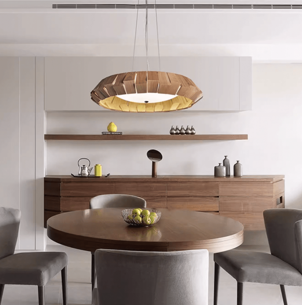 Wooden Patchwork Ring Curated Solid Hardwood Cha