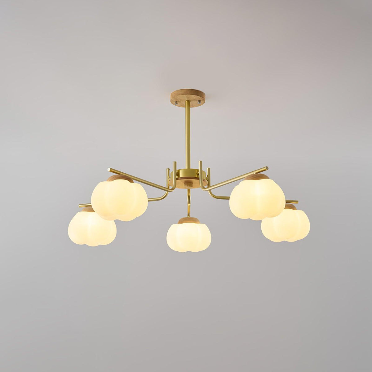 Plastic Cotton Balls Curated Iron & Glass Chande – architectural ceiling profile