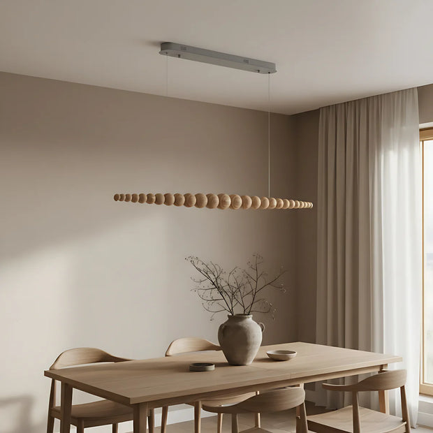 line Orb Black Walnut Chandelier | The Black Walnut Gallery | JINSHE