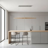 Black Walnut Chandelier View 3 | line Orb Black Walnut Chandelier | The Black Walnut Gallery | JINSHE | JINSHE