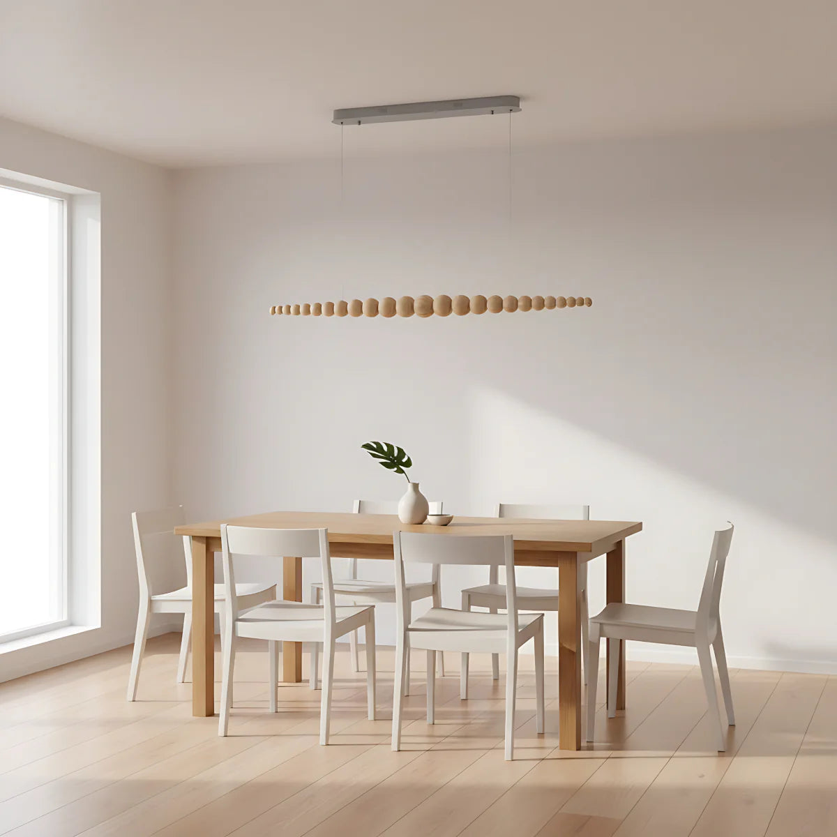Black Walnut Chandelier View 8 | line Orb Black Walnut Chandelier | The Black Walnut Gallery | JINSHE | JINSHE