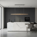 Black Walnut Chandelier View 10 | line Orb Black Walnut Chandelier | The Black Walnut Gallery | JINSHE | JINSHE