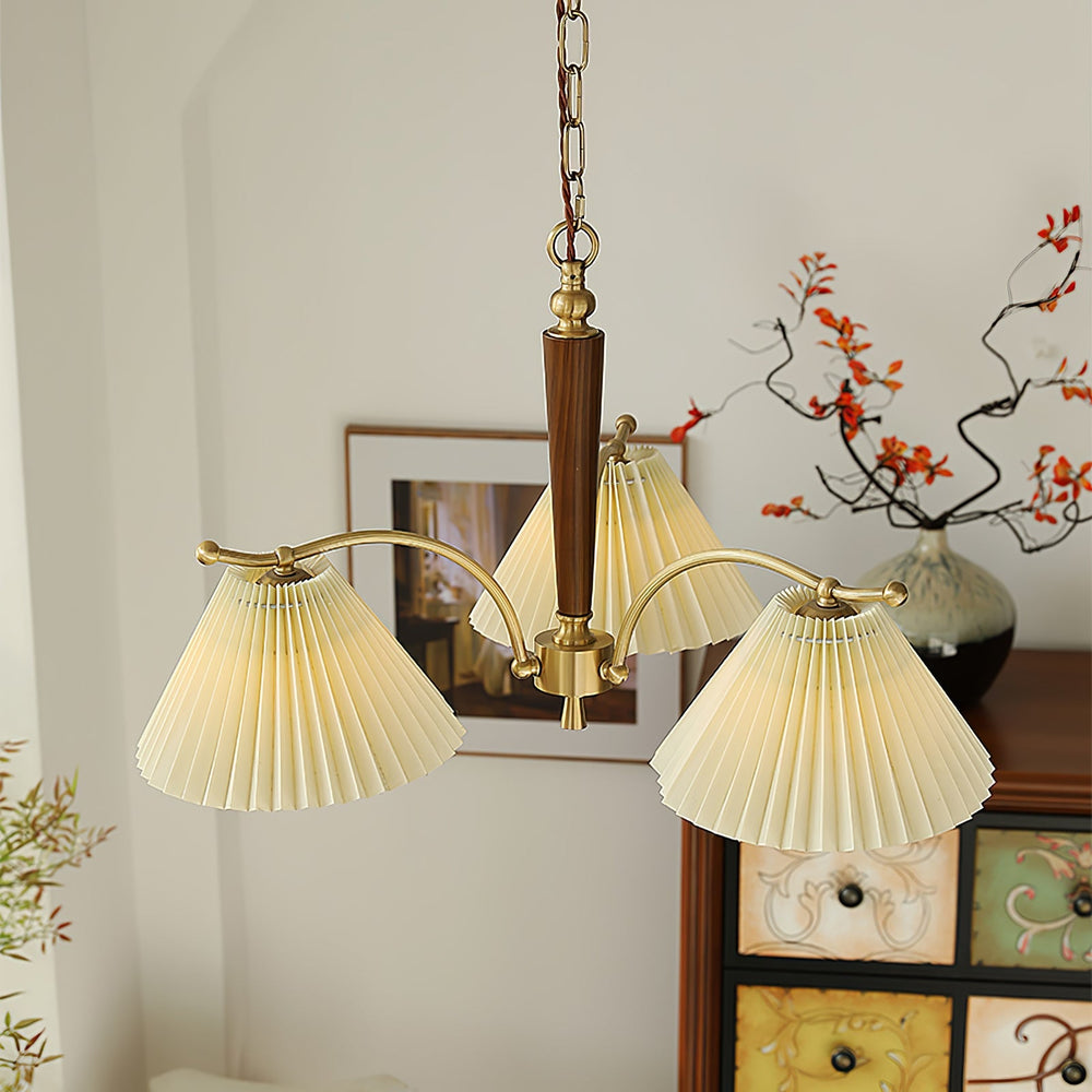 Wrinkled Curated Solid Brass Chandelier