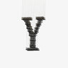 Charcoal Sculptural Chandelier (Model Y)