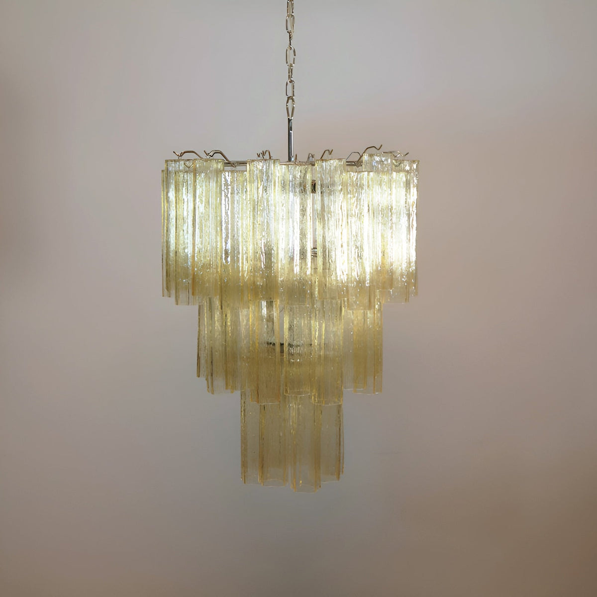 Yellow Glass Tube Curated Mouth-Blown Frosted Gl – illuminated warm ambiance setting