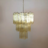Yellow Glass Tube Curated Mouth-Blown Frosted Gl – illuminated warm ambiance setting