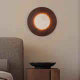 Yellow Travertine Wall Lamp View 11 | Yellow Travertine & Oak Wall Lamp | Natural Stone Designer Sconce | JINSHE | JINSHE